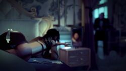 3d after_sex after_vaginal ass bed bedroom big_ass brown_hair bubble_butt busty condom female heartist3d hourglass_figure lara_croft lara_croft_(survivor) long_hair male nude nude_female nudity tagme tomb_raider tomb_raider_(survivor) used_condom wide_hips winston_smith_(tomb_raider)