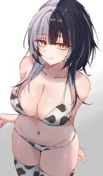 1girls 2026 2d 2d_(artwork) big_breasts bikini black_hair boobs breasts color colored cow_print cow_print_bikini curvy curvy_female curvy_figure digital_media_(artwork) female female_only grey_hair hair hi_res hololive hololive_english hololive_english_-advent- light-skinned_male light_skin looking_at_viewer moriya_(nn0v1yaaa) multicolored_hair semi_nude shiori_novella simple_background solo thick_thighs thighs tits viewed_from_above virtual_youtuber vtuber white_background