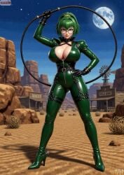 1girls 3d ai ai_assisted ai_generated alternate_version_available artist_logo artist_name big_breasts black_eyebrows black_gloves blue_eyes bluesky_link breasts collar emma_hetfield female female_only full_moon glasses green_hair green_leather hand_on_hip holding_whip leather leather_boots leather_clothing looking_at_viewer moon night night_sky nipple_bulge quinzo11 self_upload smirking_at_viewer sony_interactive_entertainment standing standing_female town whip wild_arms zipper zipper_down