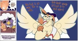 absurd_res ambiguous_gender angry animate_inanimate anoelotl balloon bared_teeth baseball_cap big_ears blue_eyes blush blush_lines bracelet clothing dialogue digital_media_(artwork) drifloon duo english_text female florace_(anoelotl) forced fur fur_tuft generation_4_pokemon generation_5_pokemon genitals gesture ghost glowing grabbed grin hair hand_gesture hat headgear headwear hi_res inflatable jewelry kneeling leaning leaning_backward legendary_pokemon living_inflatable long_hair looking_at_viewer middle_finger monotone_background mythical_pokemon necklace nintendo orange_body orange_fur orange_tail pokemon pokemon_(species) possession presenting presenting_vulva purple_body scarf sideways_baseball_cap simple_background simple_face smile soul speech_bubble spirit spread_wings squeezing string tail tan_body tan_fur taunting teeth text tilde_after_text tuft victini vulva white_eyes white_hair wings wrapped_up yelling