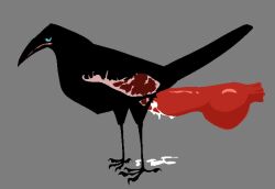 aliasing ambiguous_gender animal_genitalia animal_penis avian bird blue_eyes bodily_fluids canine_genitalia canine_penis claws cum cum_inside digital_media_(artwork) duo einin feral genital_fluids genitals male male/ambiguous penis simple_background x-ray_view
