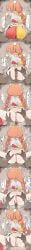 character_request comic_strip cum doggy_style from_behind fumihiko_(pixiv2658856) sex sex_from_behind shorts thong wet wet_pussy