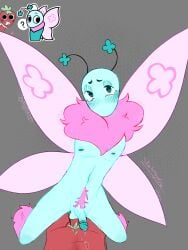 1boy 1cuntboy anal anthro butterfly dandy's_world dandys_world dominant_bottom flyte_(dandy's_world) gay gay_sex looking_forward no_mouth sketchydino sprout_(dandy's_world) submissive_top