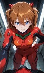 1boy 1futa ai_generated annoyed asuka_langley_sohryu balls blush crossdressing dickgirl embarrassed femboy feminine_male futa_sans_pussy futanari gay girly ian8766_(artist) imminent_sex intersex light-skinned_futa light_skin neon_genesis_evangelion partially_clothed penis pleasure_face precum presenting self_upload sissy submissive_pov sweat taker_pov testicles trap tsundere yaoi