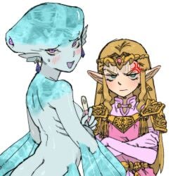 2024 2girls angry angry_expression angry_eyes angry_face angry_female armwear blonde blonde-haired_female blonde_eyebrows blonde_female blonde_hair blonde_hair_female blue_body blue_skin blue_skinned blue_skinned_female blush blushing blushing_face blushing_female blushing_lines blushing_profusely breasts butt clothed clothed_female clothed_female_nude_female clothing cross-popping_vein crossed_arms cuckquean digital_art digital_drawing_(artwork) digital_media digital_media_(artwork) digital_painting duo duo_female duo_focus duo_in_panel ear_piercing elbow_gloves elf elf_ears elf_female elf_girl eyebrows eyelashes female female_anthro female_human female_humanoid female_only female_zora fish_girl fish_humanoid gills gloves gloves_on hair hair_ornament handwear hi_res high_quality high_resolution highres holding_object holding_pregnancy_test humanoid_pointy_ears hylian hylian_ears implied_impregnation implied_infidelity implied_sex infidelity jewelry light-skinned_female light_body light_skin long_elbow_gloves long_gloves long_hair long_sleeves monster_girl mouth_closed mouth_open object ocarina_of_time offscreen_character offscreen_male open_mouth open_smile pantsu-ripper piercing pink_armwear pink_clothing pink_gloves pink_headwear pointy_ears pregnancy princess princess_ruto princess_zelda purple_eyes ruto_(ocarina_of_time) simple_background the_legend_of_zelda the_legend_of_zelda:_ocarina_of_time this_ended_in_pregnancy this_will_end_in_tears triforce triforce_symbol white_background zelda_(ocarina_of_time) zora