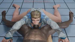1boy 1girls 3d 3d_(artwork) 3d_model 3d_render balls_deep barefoot black_man blender blender_(software) blender_cycles blonde-haired_female blonde_female blonde_hair blowjob blowjob_face blue_eyes blue_toenails clothed_female_nude_male dark-skinned_male dark_skin darkprimordials deepthroat emma_frost emma_frost_(marvel_rivals) eyes_up hellfire_gala interracial light-skinned_female light_skin male male/female male_pov marvel marvel_comics marvel_rivals mutant mutant_(marvel) netease_games pov short_hair white_woman x-men