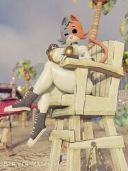1girls 3d 3d_(artwork) anthro big_boobs big_breasts big_tits bikini boobs breasts cate_meowdy_(fortnite) epic_games female female_only fortnite furry golden_bikini golden_week looking_at_viewer posing posing_for_the_viewer solo solo_female solo_focus striker_matenix thick_thighs thighs tits