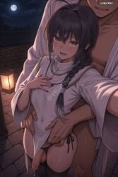 yamato_takeru_(fate) fate_(series) fate/grand_order fate/samurai_remnant open_mouth thighhighs black_hair testicles braid long_hair outdoors bangs necklace covered_navel black_panties standing looking_at_viewer blush long_sleeves brown_eyes hair_between_eyes white_robe white_dress smile thigh_sex wide_sleeves teeth robe hand_on_own_chest orange_eyes black_thighhighs uncensored japanese_clothes clothing_aside open_clothes single_braid lower_teeth sidelocks frottage hair_over_shoulder drooling hair_intakes pectorals precum braided_ponytail hair_ornament crossdressing yellow_eyes male_focus penis yaoi underwear panties side-tie_panties 2boys otoko_no_ko multiple_boys jewelry cum sweat nail_polish solo_focus erection sex black_nails dress thighs clothed_sex fingernails saliva ejaculation dark_skin ass hips butt rear big_ass huge_ass curvy_hips huge_hips wide_hips bubble_butt curvy curvy_body curvaceous_figure curvaceous_body curvaceous_hips curvaceous_thighs curvaceous_ass curvaceous curvy_thighs thick_thighs thick_legs curvy_figure thick_hips thick_butt voluptuous voluptuous_body wide_thighs wide_ass slim_waist big_thighs plump_thighs nails_painted long_fingernails sharp_fingernails saliva_trail saliva_string saliva_drip saliva_on_face saliva_on_tongue lingerie lingerie_panties lingerie_bra lingerie_only underwear_only babydoll nightgown negligee curvy_male voluptuous_male voluptuous_femboy femboy_penetrated ai_generated mature paid_reward_available shiny_skin skindentation sweating velutinx visible_breath watermark wet_skin heavy_breathing sweaty sweaty_body breath shiny_hair wet wet_body mature_male androgynous femboy femboy_focus femboysub feminine_body feminine_faced_male feminine_male feminization male_only tiny_penis trap pear-shaped_figure pear_shaped 1femboy skinny_male flat_chest selfie