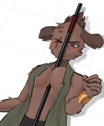 areolae blush breasts brown_fur devil_beater female female_only lactation nefuru_tisumi red_eyes roblox roblox_game tagme