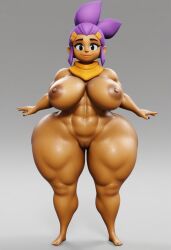 1girls 3d 3d_model ai ai_generated big_ass big_breasts big_butt brawl_stars brown_body brown_skin female female_focus female_only huge_ass huge_butt purple_hair shelly_(brawl_stars) simple_background solo solo_female supercell thicc thick_ass thick_legs thick_thighs voluptuous voluptuous_female vulkyasha_(style) yellow_scarf