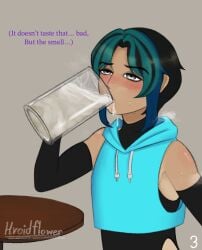 1futa _thevoidflower ambiguous_gender astra_selene beer_mug blue_hair blush blush_lines cheek_bulge clothed clothing crop_top cum cum_as_food cum_drip cum_in_container cum_in_cup cum_in_mouth cum_mug cum_string cumshot_in_mouth cumstring disgusted disgusted_look drinking drinking_cum drinking_glass embarrassed excessive_cum femboy fully_clothed girly glass_cup glass_of_cum gokkun holding_cum hvoidflower makeup mug multicolored_hair naughty_face precum reluctant short_sleeves sissy smegma solo solo_focus steam steaming steaming_body sweat sweaty tanline tanlines trap twink unseen_male_face