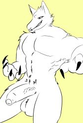 1boy erection gay jackalman male non-human non-human_only penis pose snout solo thundercats