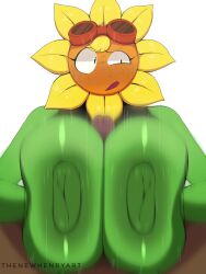 1girls anthro anthrofied ass big_breasts breasts breasts female flora_fauna paizuri penis plant plant_girl plant_humanoid plantie plants_vs._zombies plants_vs_zombies popcap_games pussy solar_flare_(pvz) sunflower_(pvz) sweat sweatdrop sweating the_new_henryart thenewhenryart titjob