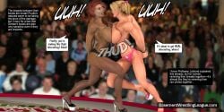 3d basement_wrestling_league comic_page entropy entropy_(artist) sexfight text_bubble topless