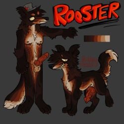 1:1 animal_genitalia anthro belgian_tervuren canid canine canis clothing domestic_dog erection feral genitals german_shepherd hat hat_only headgear headgear_only headwear headwear_only herding_dog hi_res humanoid_genitalia humanoid_penis hybrid_genitalia hybrid_penis knot knotted_humanoid_penis knotted_penis male mammal mastectomy_scar model_sheet mostly_nude pastoral_dog penis puppy_meats red_penis rooster_(rottingxrooster) rottingxrooster sheath solo text trans_man transmasc vein veiny_penis