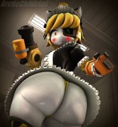 1boy 2020s 2025 arcticchilifries ass ass_focus big_ass big_booty big_butt big_thighs blush blush_lines blushing blushing_at_viewer cat_ears dell_spencer femboy femboy_focus femboy_maid femboy_only feminine feminine_body feminine_faced_male feminine_male looking_at_viewer looking_back looking_down maid_outfit male male_focus male_only solo tagme team_fortress_2 yellow_hair yellow_thong