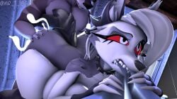 1boy 1girls anthro cum cum_in_pussy cum_inflation cum_inside cumflated_belly cumflation doggy_style female furry hellhound helluva_boss loona_(helluva_boss) male male/female mr_t_18g naked naked_female naked_male nude nude_female nude_male sex sex_from_behind spiked_collar tagme thick_thighs vortex_(helluva_boss) wolf wolf_girl
