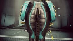 amonsrule bent_over fat_mons mesa_(warframe) pussy sex_toy shotgun warframe weapon