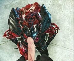 3d amonsrule bukkake cum cumshot erection facial female kneeling looking_at_viewer male male_pov penis pov saryn_(warframe) saryn_prime_(warframe) warframe