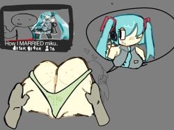 1boy 1girls after anon anonymous_male anus anus_peek aqua_hair ass ass_focus ass_worship back_view before_and_after behind_view big_ass blue_hair blue_tie bubble_text digital_media_(artwork) female freckles freckles_on_ass grabbing_ass gray_background grey_skin halodouble hands_on_ass hatsune_miku heart light-skinned_female looking_back male one_eye_closed panties png pussy pussy_peek smile spread_butt tagme text text_on_underwear thick_ass twintails underwear vagina vocaloid worshipping_ass youtube_thumbnail youtube_video