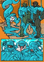 anthro ass azzul beard big_balls big_penis blue_body body_hair chest_hair cock cock_transformation comic cum dick dripping ear_piercing earrings erection flaccid flexing forest furry fusion gay ginger goatee goo_creature green_body growth happy_trail headlock homosexual hugging hyper hyper_balls hyper_penis kissing leg_hair male male/male male_only male_penetrating markings merging muscle_growth muscles muscular muscular_male naga orc peeking_out penetration penis penis_growth penis_transformation piercing pointy_ears restrained semen sex slime snake spear spying tattoo tongue tongue_out transformation tree trencalos tusks vein veiny_penis