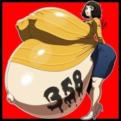 1girls big_ass big_belly big_breasts big_nipples breasts brown_eyes brown_hair female full_body fungus-man gigantic_belly gigantic_breasts gigantic_nipples hands_behind_back huge_ass huge_belly huge_breasts huge_nipples hyper hyper_belly hyper_breasts hyper_fertility hyper_nipples hyper_pregnancy jean_skirt large_ass large_belly large_breasts large_nipples light-skinned_female light_skin mature_female navel nipples persona persona_5 popped_navel pregnancy_mark pregnancy_tally pregnant pregnant_female sadayo_kawakami sweater tagme teacher text text_bubble