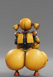 1girls 3d 3d_model ai ai_generated ass big_ass big_breasts big_butt breasts female female_only piper_pinwheeler robot robot_girl robot_joints robots_(film) simple_background solo solo_female tagme thick_ass thick_legs thick_thighs vulkyasha_(style) yellow_body