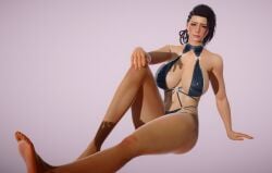 1girls 3d 3d_(artwork) ass azucena_milagros_ortiz_castillo bandai_namco beach big_ass big_breasts breasts brown_hair clothing completely_nude completely_nude_female dark-skinned_female dark_skin earrings erect_nipples female female_only flower_in_hair green_eyes hair_ornament huge_breasts human latina medium_hair naked naked_female namco nude nude_female peruvian peruvian_female pose seductive solo solo_female standing swimwear tekken tekken_8 thick_thighs video_game_character voluptuous voluptuous_female wide_hips
