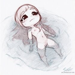 ai_generated chibi drawing flaky_(htf) happy_tree_friends naked water