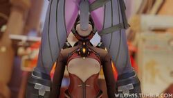 3d alternate_costume animated areolae ass blender bouncing_breasts breasts deepthroat devil_mercy dickgirl erection fellatio female futa_on_female futanari intersex mercy nipples no_sound oral overwatch penis video widowmaker wiloh95