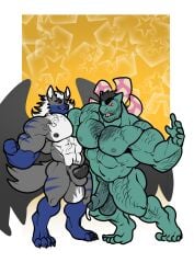 anthro balls beard big_balls big_penis body_hair canine canine_penis chest_hair claws cock cum dick flaccid furry gay gray_body green_body growth hair homosexual hyper hyper_balls hyper_penis knot male male/male male_only mane muscle_growth muscles muscular muscular_male pec_vore pecs pectoral_vore penis penis_growth pokemon pokemon_(species) pubes pubic_hair semen sequence stripes stubble tail testicles trencalos tusks vein veiny_penis venusaur vore wings wolf