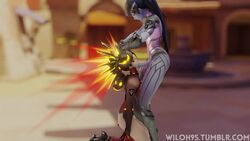 3d alternate_costume animated areolae ass blender bouncing_breasts breasts deepthroat devil_mercy dickgirl erection fellatio female futa_on_female futa_pov futanari intersex mercy nipples no_sound oral overwatch penis pov video widowmaker wiloh95