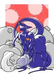 anthro ass balls big_balls big_butt big_penis cock condom cum dick engis_(trencalos) fins furry goo_creature hyper hyper_balls hyper_penis male male_only markings masturbation muscles muscular muscular_male penis semen shark shark_tail shark_teeth sharp_teeth slime solo solo_focus solo_male tail teeth testicles trencalos twink vein veiny_penis