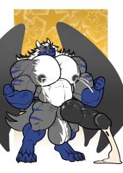 anthro balls beard big_balls big_penis body_hair canine canine_penis chest_hair claws cock cum dick flaccid furry gay gray_body green_body growth hair homosexual hyper hyper_balls hyper_penis knot male male/male male_only mane muscle_growth muscles muscular muscular_male pec_vore pecs pectoral_vore penis penis_growth pokemon pokemon_(species) pubes pubic_hair semen sequence stripes stubble tail testicles trencalos tusks vein veiny_penis venusaur vore wings wolf