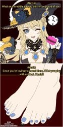 barefeet crush feet giantess navia_(genshin_impact)