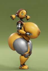 1girls 3d 3d_model ai ai_generated ass big_ass big_breasts big_butt breasts female female_only piper_pinwheeler robot robot_girl robot_joints robots_(film) simple_background solo solo_female tagme thick_ass thick_legs thick_thighs vulkyasha_(style) yellow_body