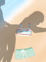 beach beach_sex bikini doggy_style hard_sex hardcore love_live! love_live!_sunshine!! naked saitou_shuka seiyuu shadow swimwear