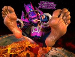 barefoot cosmic_being earth feet female female_on_planet foot_fetish galacta galacta_(marvel_rivals) giantess marvel marvel_rivals planet planet_destruction planetary_annihilation soles sweaty_feet zeratulc