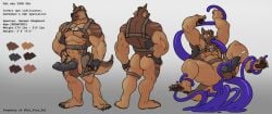 anthro ass balls big_balls big_penis canid canine canine_penis canis character_sheet claws cock cum dal_(dal_your_pal) dick domestic_dog furry gay german_shepherd gloves goo_creature harness homosexual knot male male_only muscles muscular muscular_male pecs penis restrained semen slime solo solo_focus solo_male stripes tail testicles trencalos vein veiny_penis
