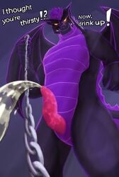 american_dragon:_jake_long angry animal_genitalia animal_penis asdf16 bodily_fluids bound chained chained_collar chains dark_dragon_(american_dragon) disney dragon drinking drinking_urine erection european_mythology forced genital_fluids genitals hi_res holding_chain looking_at_viewer male mythological_creature mythological_scalie mythology peeing peeing_on_viewer penis scalie solo_focus urine urine_in_mouth urine_on_face watersports western_dragon