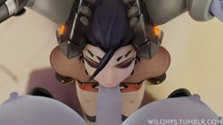 3d alternate_costume animated areolae blender breasts deepthroat devil_mercy dickgirl erection fellatio female futa_on_female futa_pov futanari intersex mercy nipples no_sound oral overwatch penis pov video widowmaker wiloh95