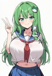 sanae kochiya from mountain of faith