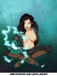 areolae asami_sato avatar_the_last_airbender big_breasts breasts clothing female female_only japes large_breasts looking_at_viewer nipples smooth_skin solo the_legend_of_korra