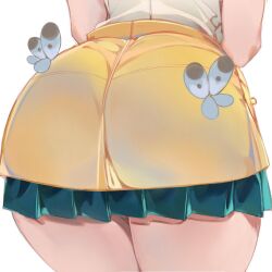 100_kanojo 1girls ass ass_focus close_up from_behind green_hair head_out_of_frame hornfelstone kimi_no_koto_ga_dai_dai_dai_dai_daisuki_na_100-nin_no_kanojo solo the_100_girlfriends_who_really_really_really_really_really_love_you thighs thighs_focus yasashiki_yamame