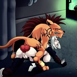 2d all_fours anal anal_sex aranea_highwind big_breasts canid canine canine_on_human canine_penis doggy_style dominant_feral dominant_male domination female_human/male_feral female_on_feral femsub feral feral_dominating_human feral_on_female feral_on_human feral_penetrating feral_penetrating_human final_fantasy hanging_breasts human_female human_on_feral human_penetrated imminent_knotting knot knotted_penis open_mouth pale-skinned_female pale_skin red_xiii saittamicus shocked shocked_expression silver_hair small_nipples spikes submissive_female submissive_human white_skin wince zoophilia