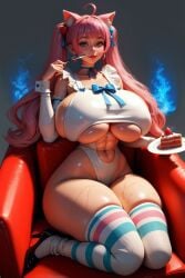 girl juno_dreams_ai lewd overknees pink_hair