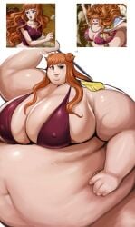 1girls fat_fetish fat_woman large_belly large_breasts light-skinned_female nikutsuki one_piece picture_reference ssbbw