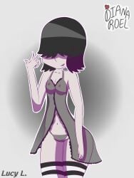 babydoll black_hair covered_eyes diana_roel lucy_loud nickelodeon the_loud_house