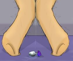 body_fluids buttplug legs simple_background simple_shading sprunki trembling tunner_(sprunki) wet wetness