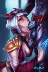 blood_moon_elise blood_moon_series clothing crossover dota_2 elise_kythera_zaavan futa_on_female futanari intersex league_of_legends marmar oral queen_of_pain riot_games succubus tagme